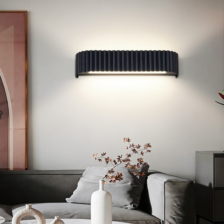 BRILAGI - Aplique de pared LED regulable FALCON MODERN LED/14W/230V 3000-6000K 40 cm negro + control remoto