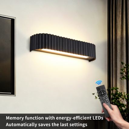 BRILAGI - Aplique de pared LED regulable FALCON MODERN LED/14W/230V 3000-6000K 40 cm negro + control remoto
