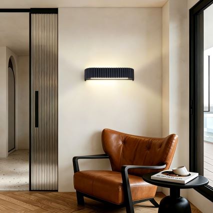 BRILAGI - Aplique de pared LED regulable FALCON MODERN LED/14W/230V 3000-6000K 40 cm negro + control remoto