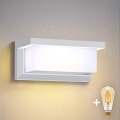 Brilagi - Aplique de pared LED regulable para exterior BRICKY 1xE27/6W/230V 2700-6500K IP54 blanco