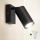 Brilagi - Aplique de pared LED RGBW regulable SELE 1xGU10/4,8W/230V 3000K negro + mando a distancia