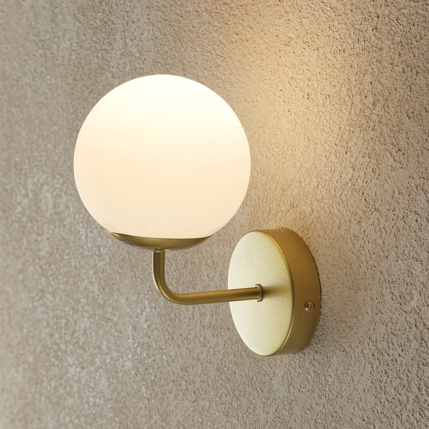 Brilagi - Aplique de pared MALIVA 1xE14/15W/230V dorado/blanco