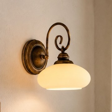 BRILAGI - Aplique de pared MOLLERO 1xE27/15W/230V bronce/pátina