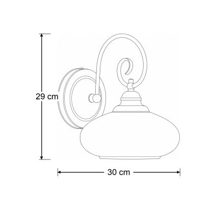 BRILAGI - Aplique de pared MOLLERO 1xE27/15W/230V bronce/pátina