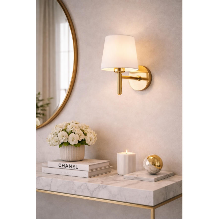 BRILAGI - Aplique de pared MONTE 1xE27/60W/230V crema/dorado