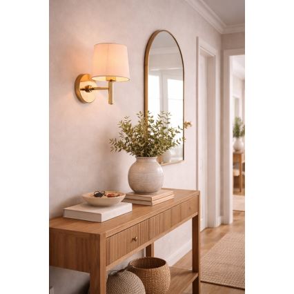 BRILAGI - Aplique de pared MONTE 1xE27/60W/230V crema/dorado