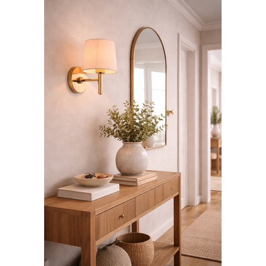 BRILAGI - Aplique de pared MONTE 1xE27/60W/230V crema/dorado