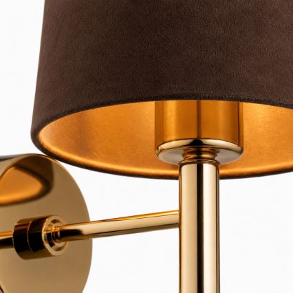 BRILAGI - Aplique de pared MONTE 1xE27/60W/230V marrón/dorado