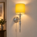 BRILAGI - Aplique de pared NUBILA 1xE27/60W/230V cromo brillante/amarillo