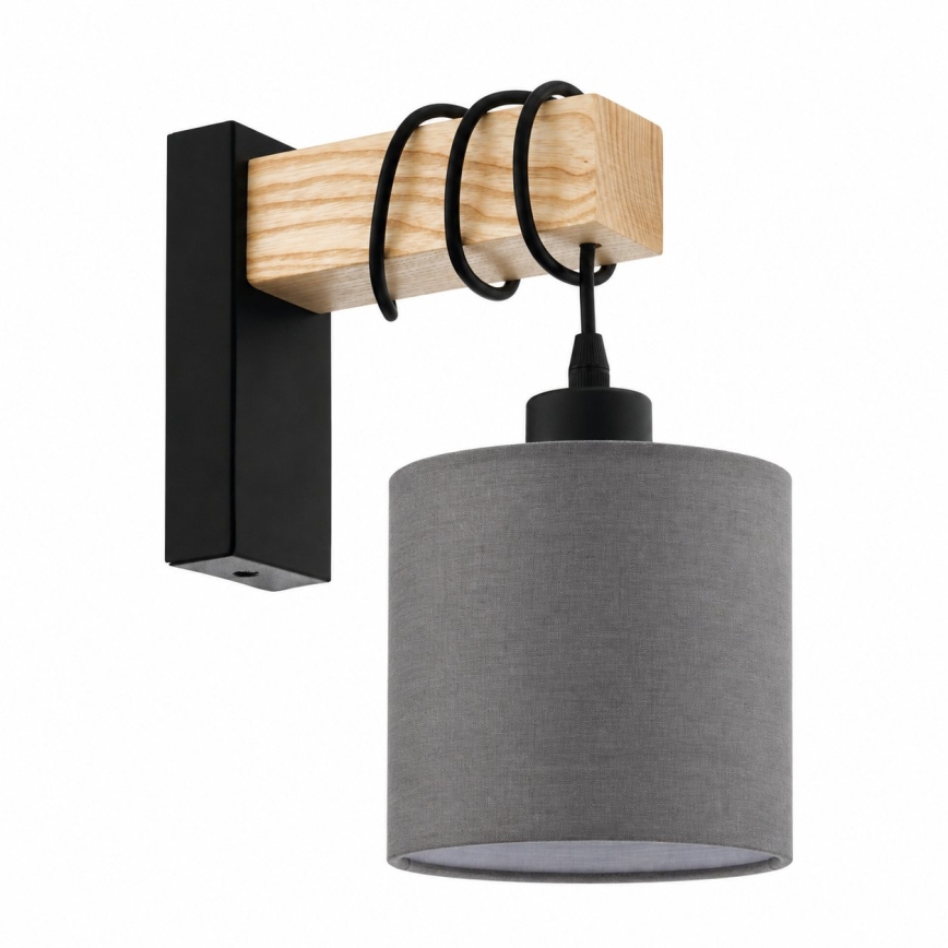 BRILAGI - Aplique de pared NUBILA 1xE27/60W/230V marrón/negro/antracita