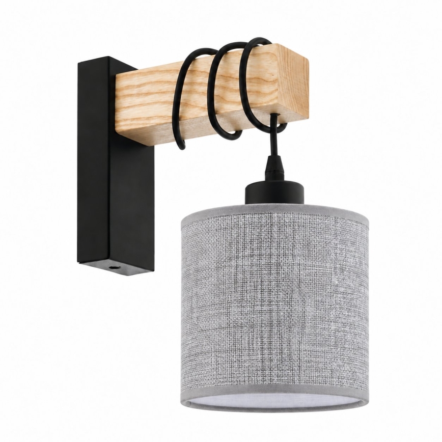 BRILAGI - Aplique de pared NUBILA 1xE27/60W/230V marrón/negro/gris
