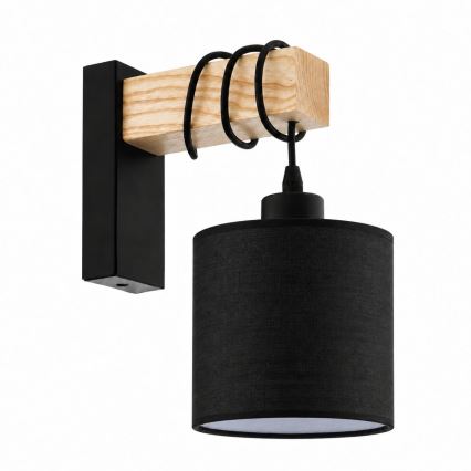 BRILAGI - Aplique de pared NUBILA 1xE27/60W/230V marrón/negro