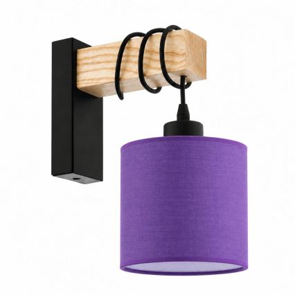 BRILAGI - Aplique de pared NUBILA 1xE27/60W/230V marrón/negro/púrpura