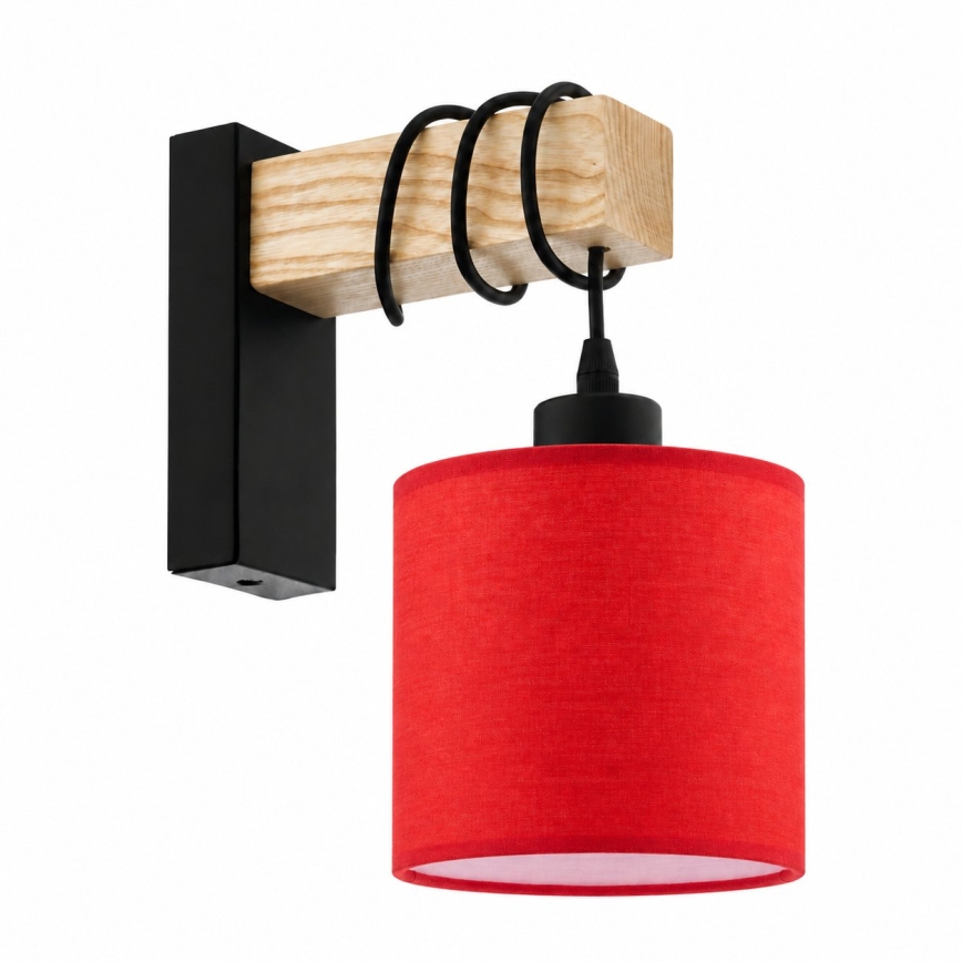 BRILAGI - Aplique de pared NUBILA 1xE27/60W/230V marrón/negro/rojo