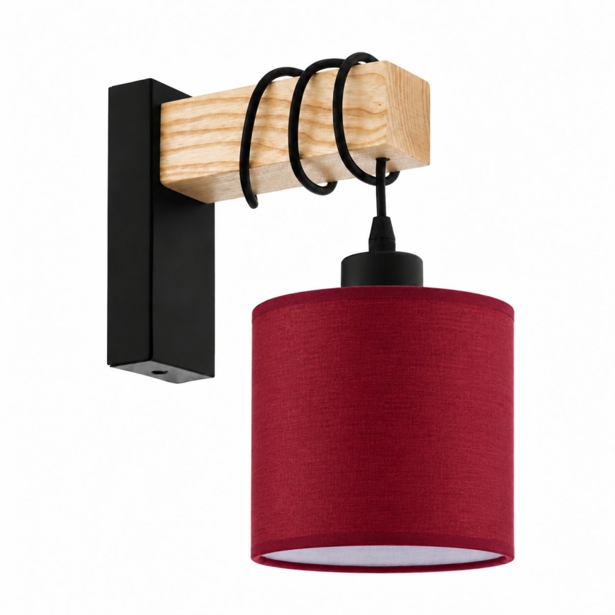 BRILAGI - Aplique de pared NUBILA 1xE27/60W/230V marrón/negro/rojo pompeyano