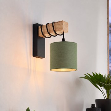 BRILAGI - Aplique de pared NUBILA 1xE27/60W/230V marrón/negro/verde