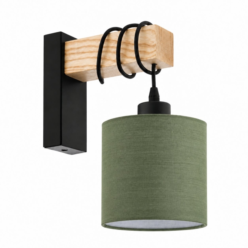 BRILAGI - Aplique de pared NUBILA 1xE27/60W/230V marrón/negro/verde