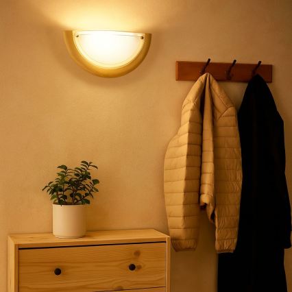 Brilagi - Aplique de pared ORBIS 1xE27/60W/230V, 30 cm, madera de pino