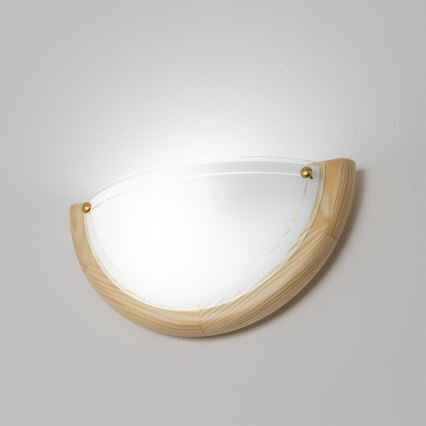 Brilagi - Aplique de pared ORBIS 1xE27/60W/230V, 30 cm, madera de pino