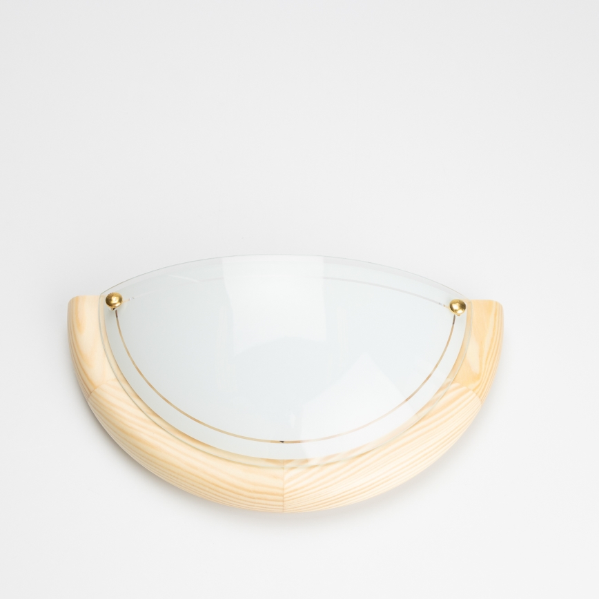 Brilagi - Aplique de pared ORBIS 1xE27/60W/230V, 30 cm, madera de pino