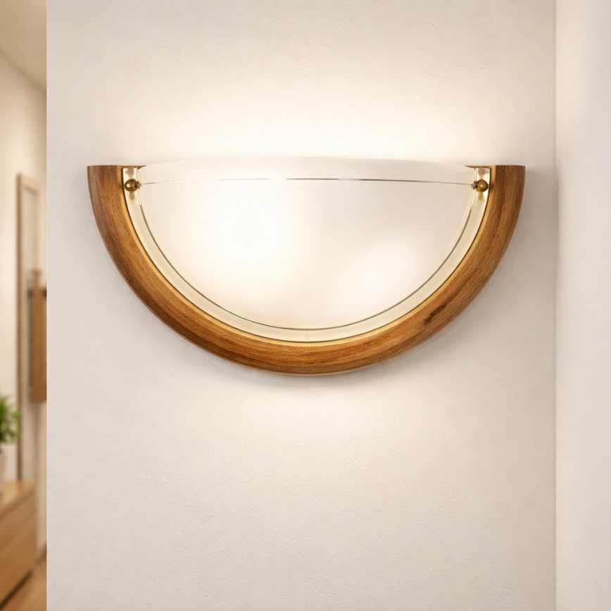 Brilagi - Aplique de pared ORBIS 1xE27/60W/230V 30 cm pino