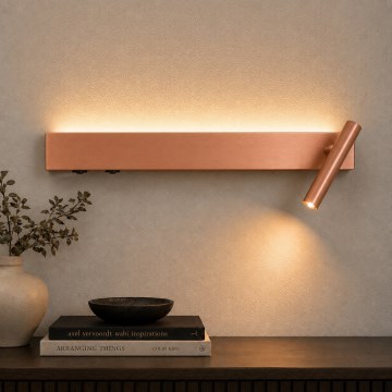 BRILAGI - Aplique de pared orientable ARLIX LED/3W/230V + LED/7W bronce CRI 90