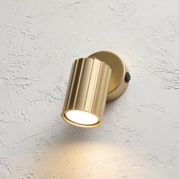 Brilagi - Aplique de pared orientable CRISPINA 1xGU10/10W/230V acabado dorado