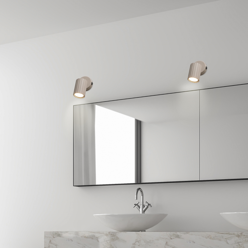 Brilagi - Aplique de pared orientable CRISPINA 1xGU10/10W/230V beige