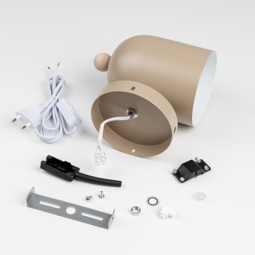 BRILAGI - Aplique de pared orientable GALLION 1xE27/15W/230V beige
