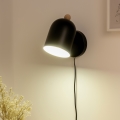 Brilagi - Aplique de pared orientable GALLION 1xE27/15W/230V negro