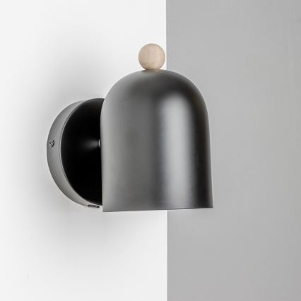 Brilagi - Aplique de pared orientable GALLION 1xE27/15W/230V negro