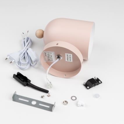 Brilagi - Aplique de pared orientable GALLION 1xE27/15W/230V rosa