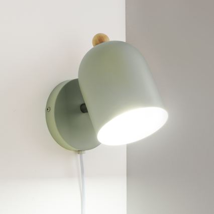 Brilagi - Aplique de pared orientable GALLION 1xE27/15W/230V verde