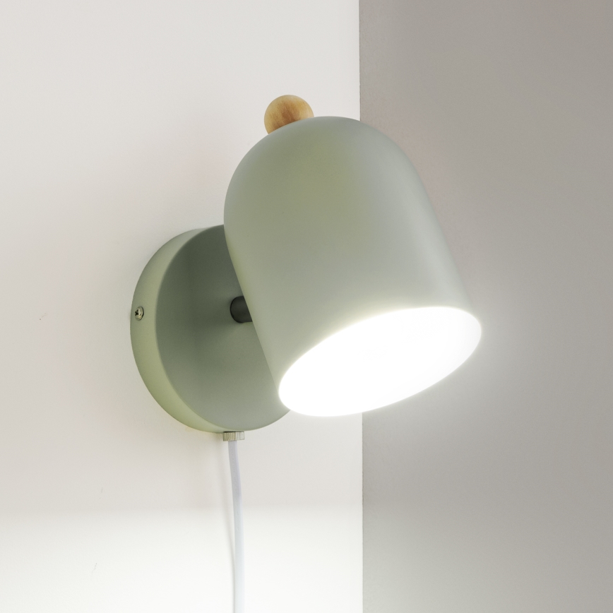 Brilagi - Aplique de pared orientable GALLION 1xE27/15W/230V verde