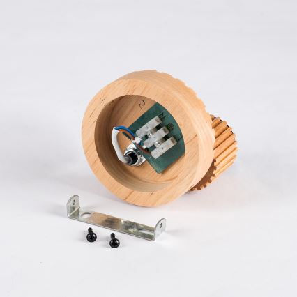 Brilagi - Aplique de pared orientable HYGGE 1xE14/15W/230V madera/ahumado