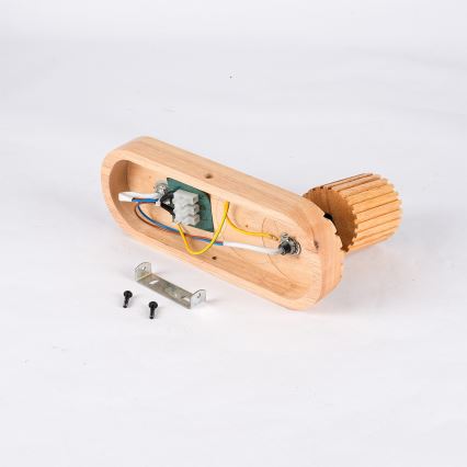 Brilagi - Aplique de pared tipo foco MODERN WOOD 1xG9/5W/230V + 1xGU10/8W madera
