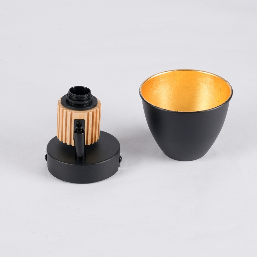 Brilagi - Aplique de pared orientable ODENSE 1xE14/10W/230V madera/negro