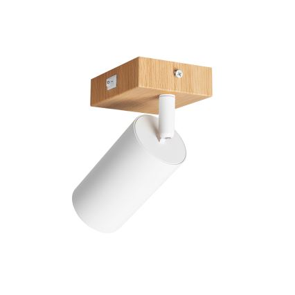 Brilagi - Aplique de pared orientable SELE 1xGU10/30W/230V blanco/acabado roble