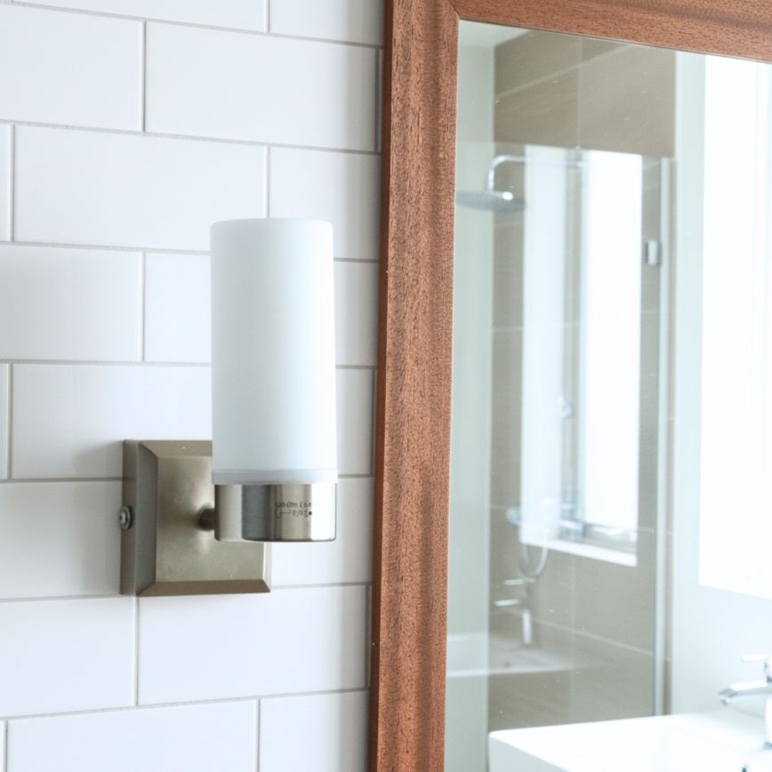 Brilagi - Aplique de pared para baño RAY 1xE14/40W/230V IP44