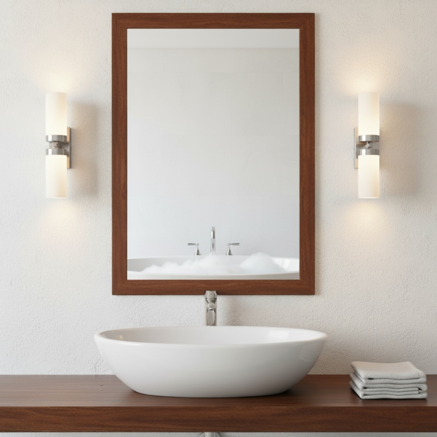 Brilagi - Aplique de pared para baño RAY 2xE14/40W/230V IP44