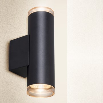 Brilagi - Aplique de pared para baño SELE AQUA 2xGU10/30W/230V IP44 negro