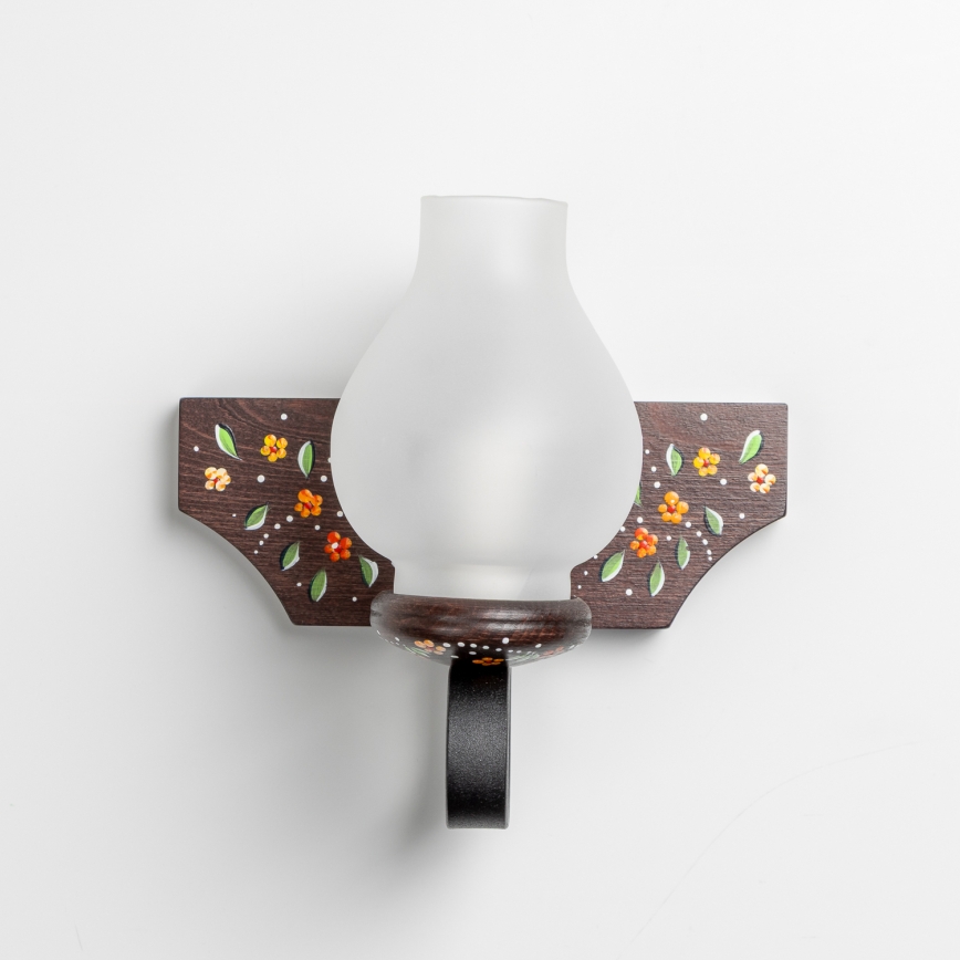 Brilagi - Aplique de pared QUEEN 1xE14/40W/230V haya/wengué