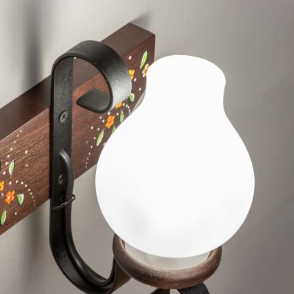 Brilagi - Aplique de pared QUEEN 1xE14/40W/230V haya/wengué