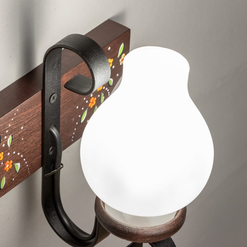 Brilagi - Aplique de pared QUEEN 1xE14/40W/230V haya/wengué