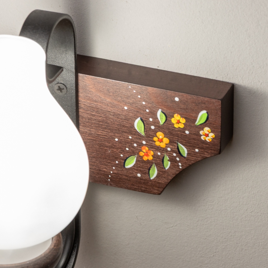 Brilagi - Aplique de pared QUEEN 1xE14/40W/230V haya/wengué