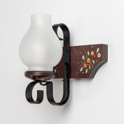 Brilagi - Aplique de pared QUEEN 1xE14/40W/230V haya/wengué