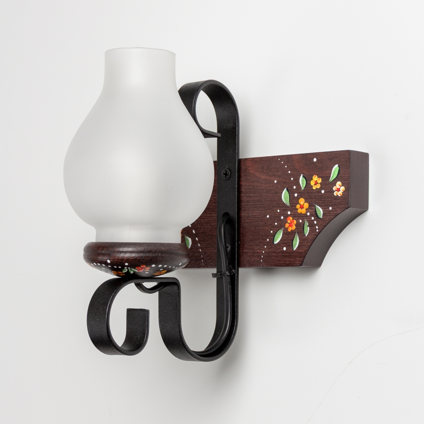 Brilagi - Aplique de pared QUEEN 1xE14/40W/230V haya/wengué