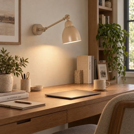 BRILAGI - Aplique de pared QUILL 1xE27/40W/230V 40 cm beige