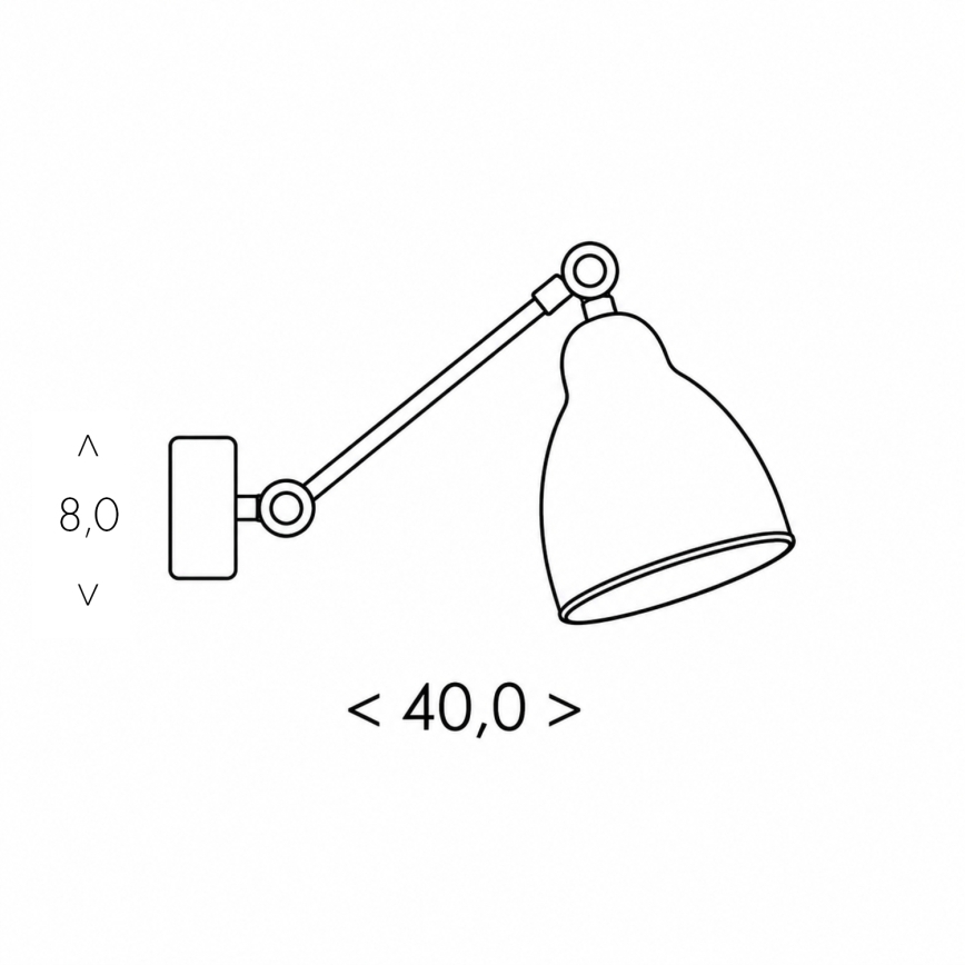 BRILAGI - Aplique de pared QUILL 1xE27/40W/230V 40 cm beige