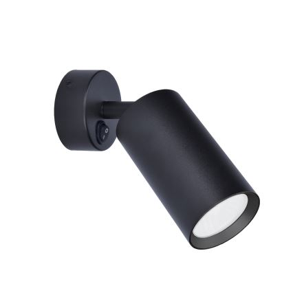 BRILAGI - Aplique de pared tipo spot con interruptor SELE 1xGU10/30W/230V negro